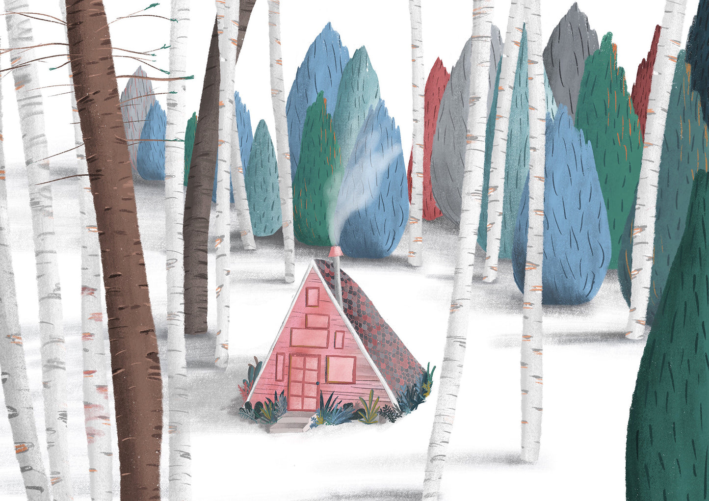 Cabin in the woods - print