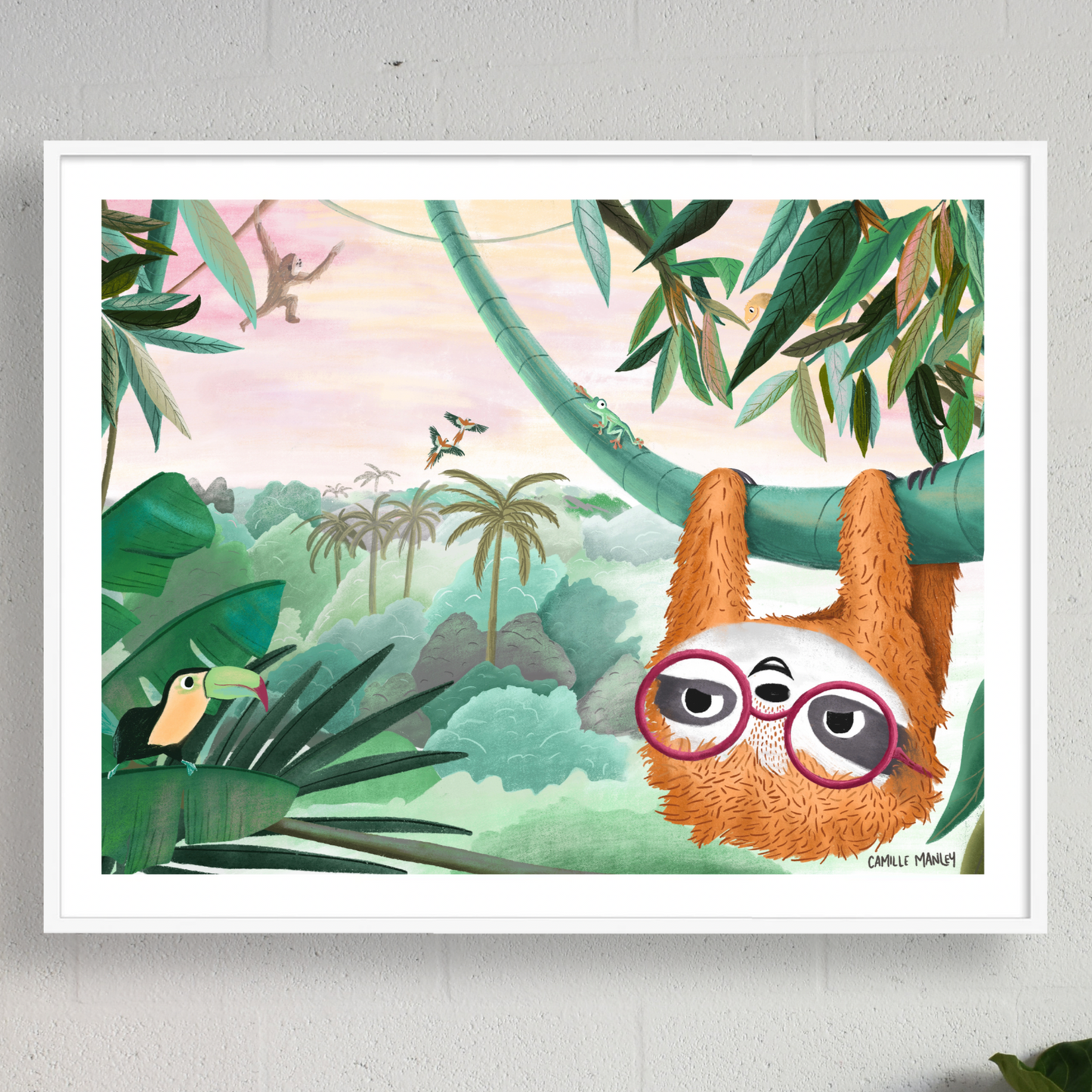 Sloth illustration - print