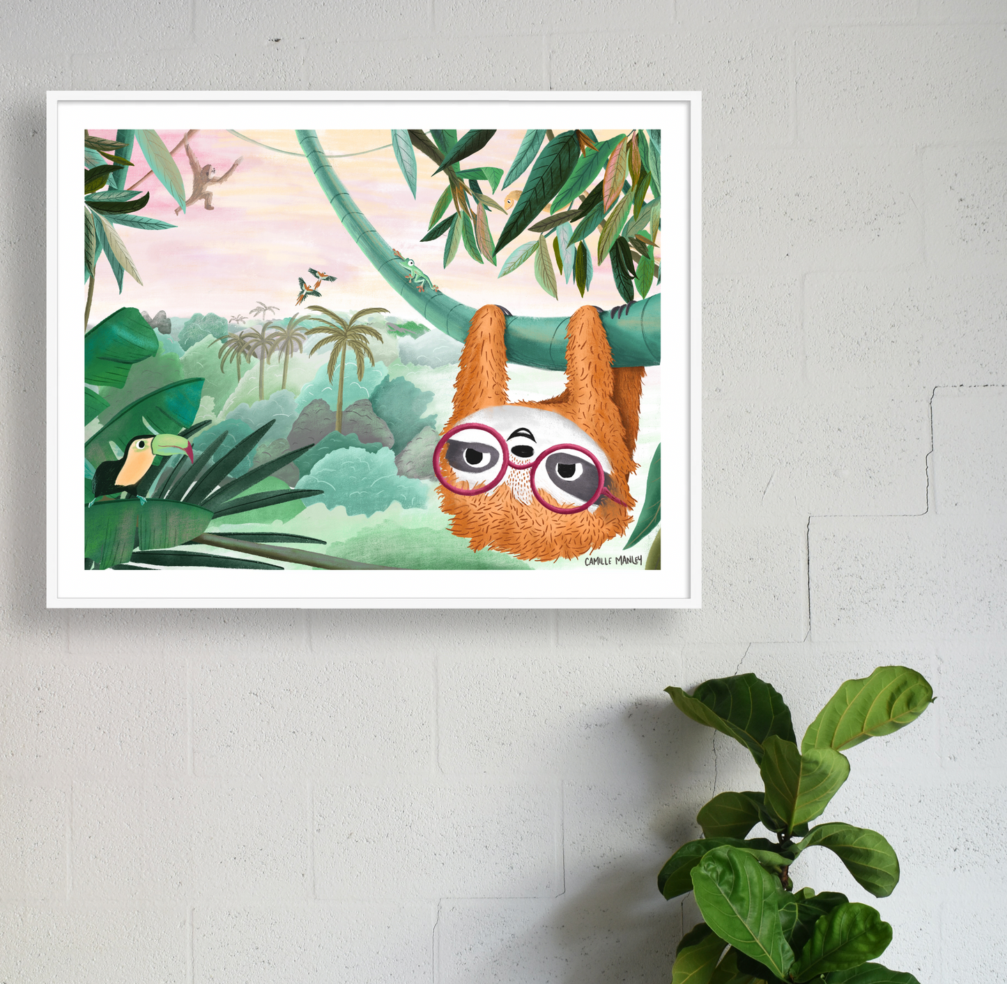 Sloth illustration - print