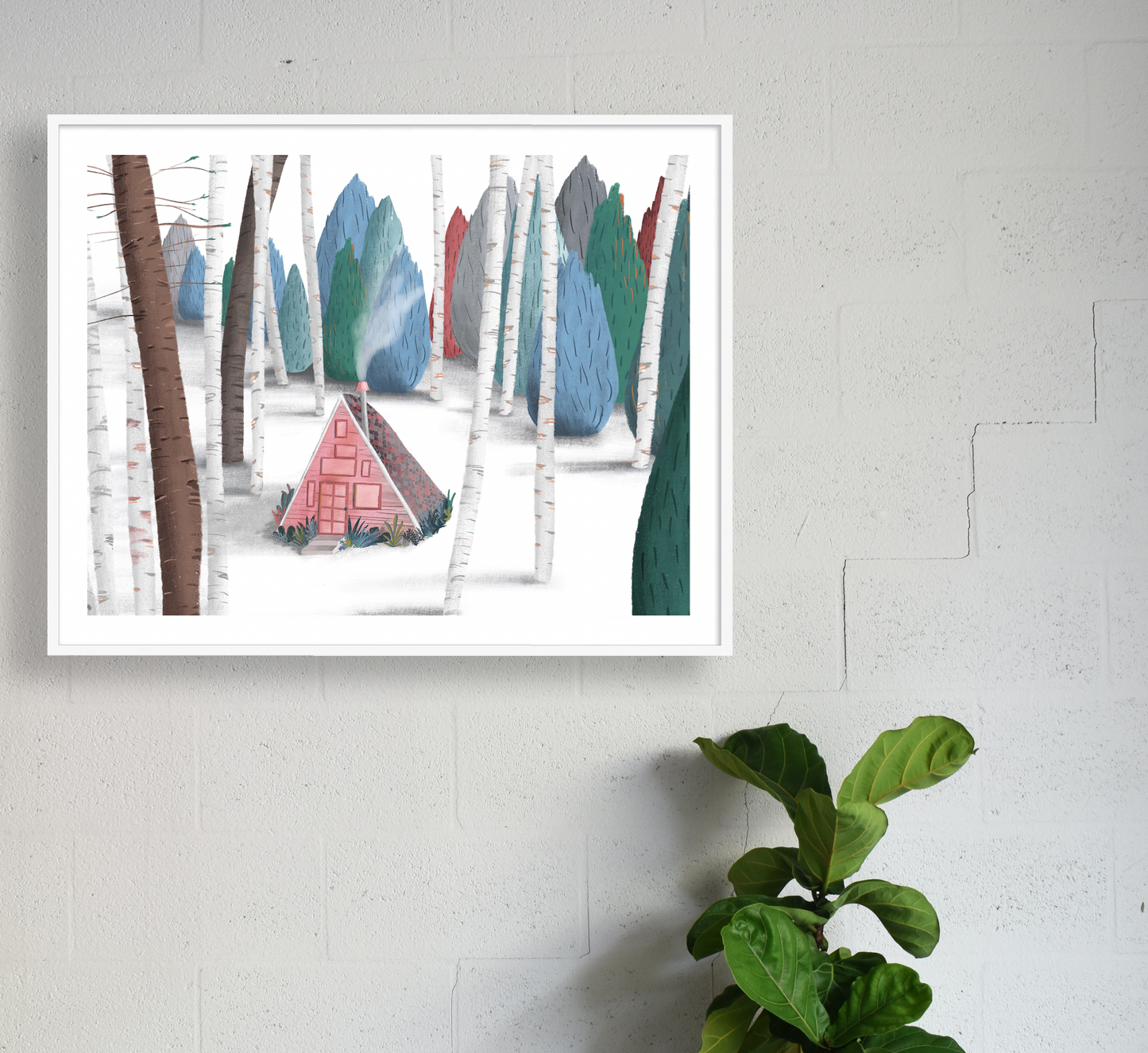 Cabin in the woods - print