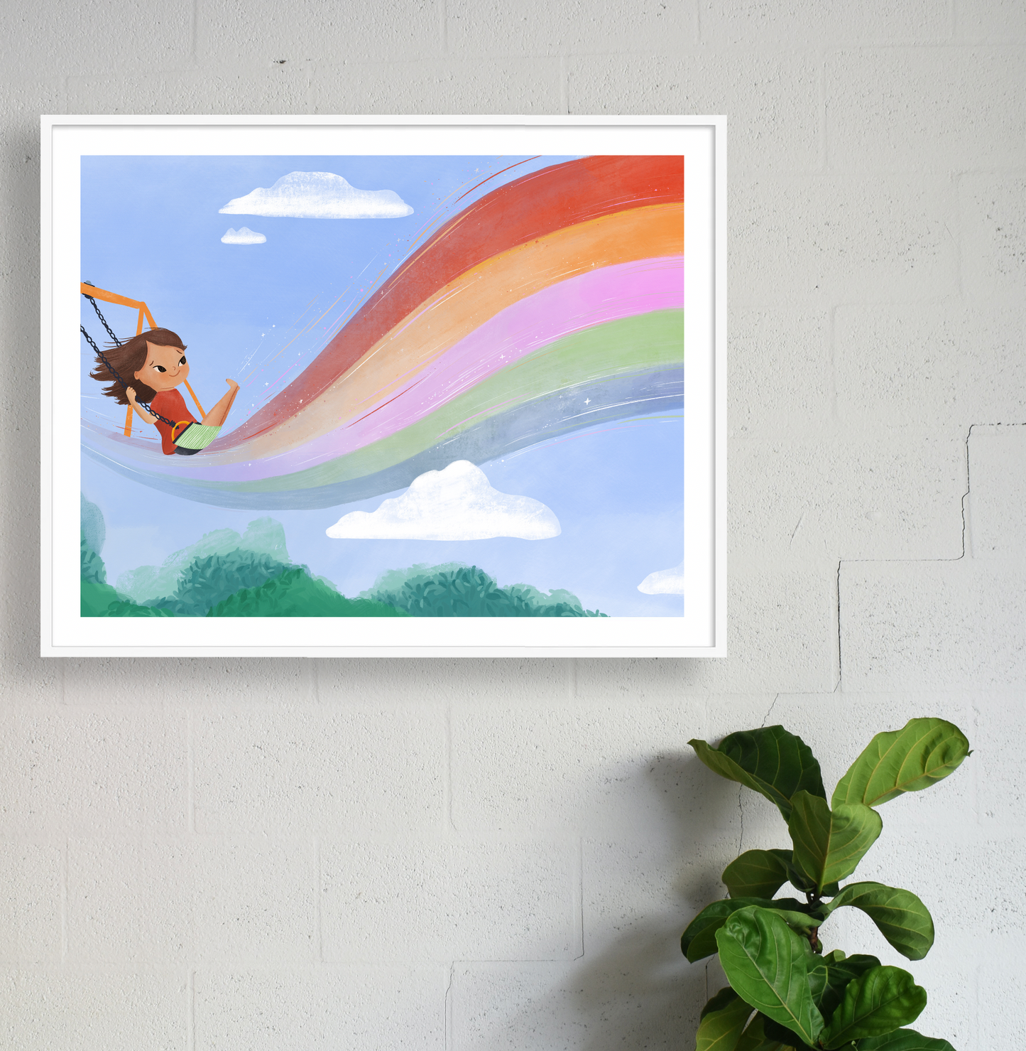 Rainbow swing - print