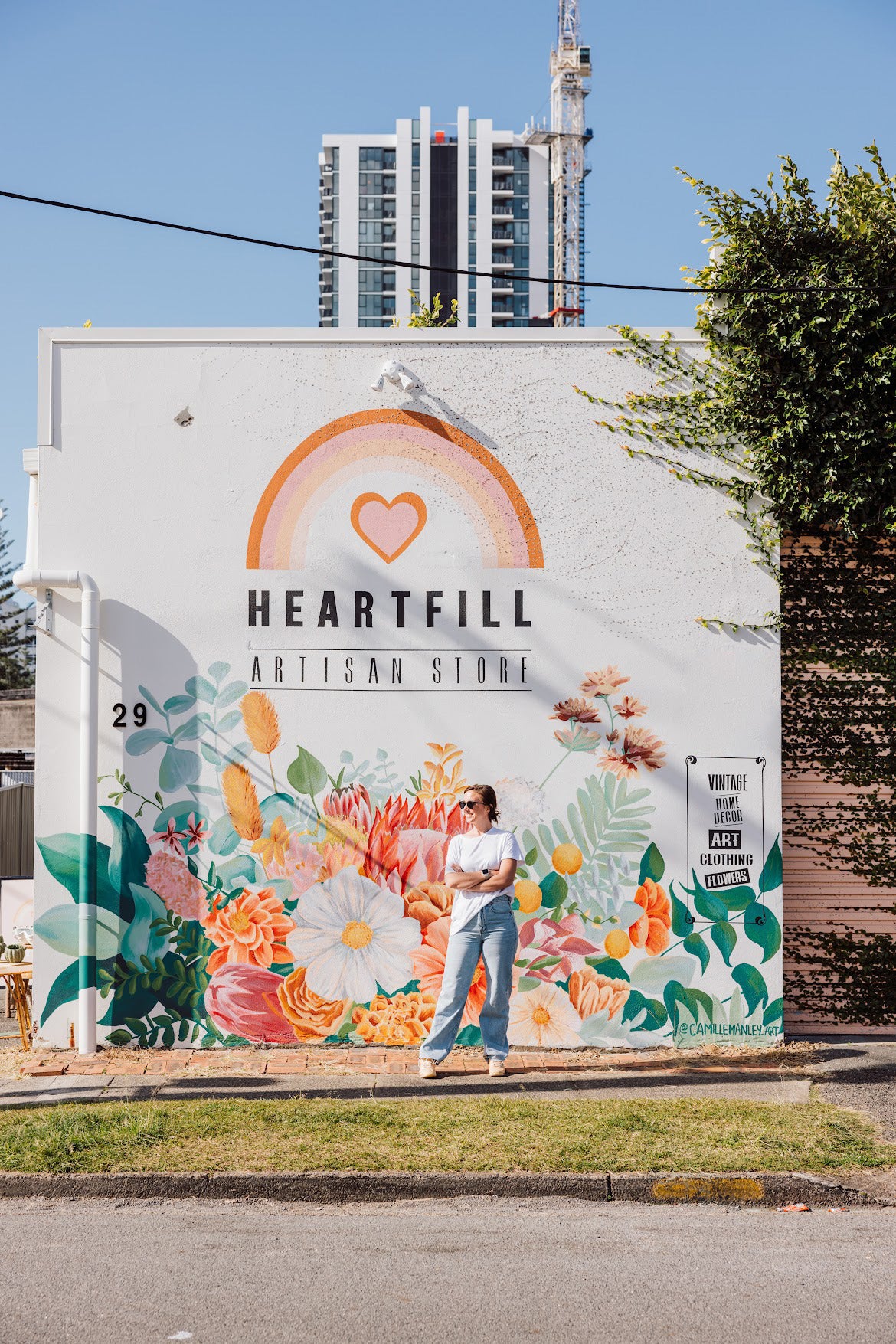 Mural painted for Heartfill as part of Surface Festival