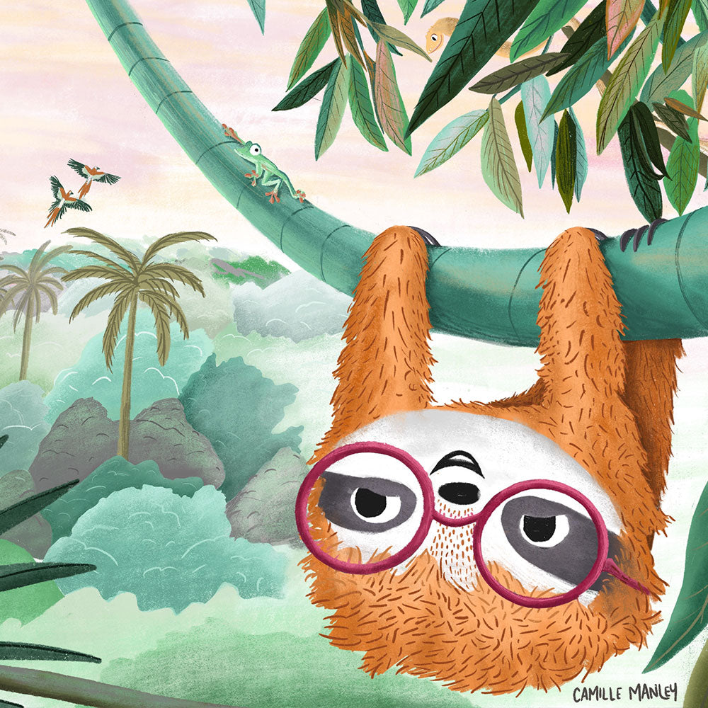 Sloth illustration - print