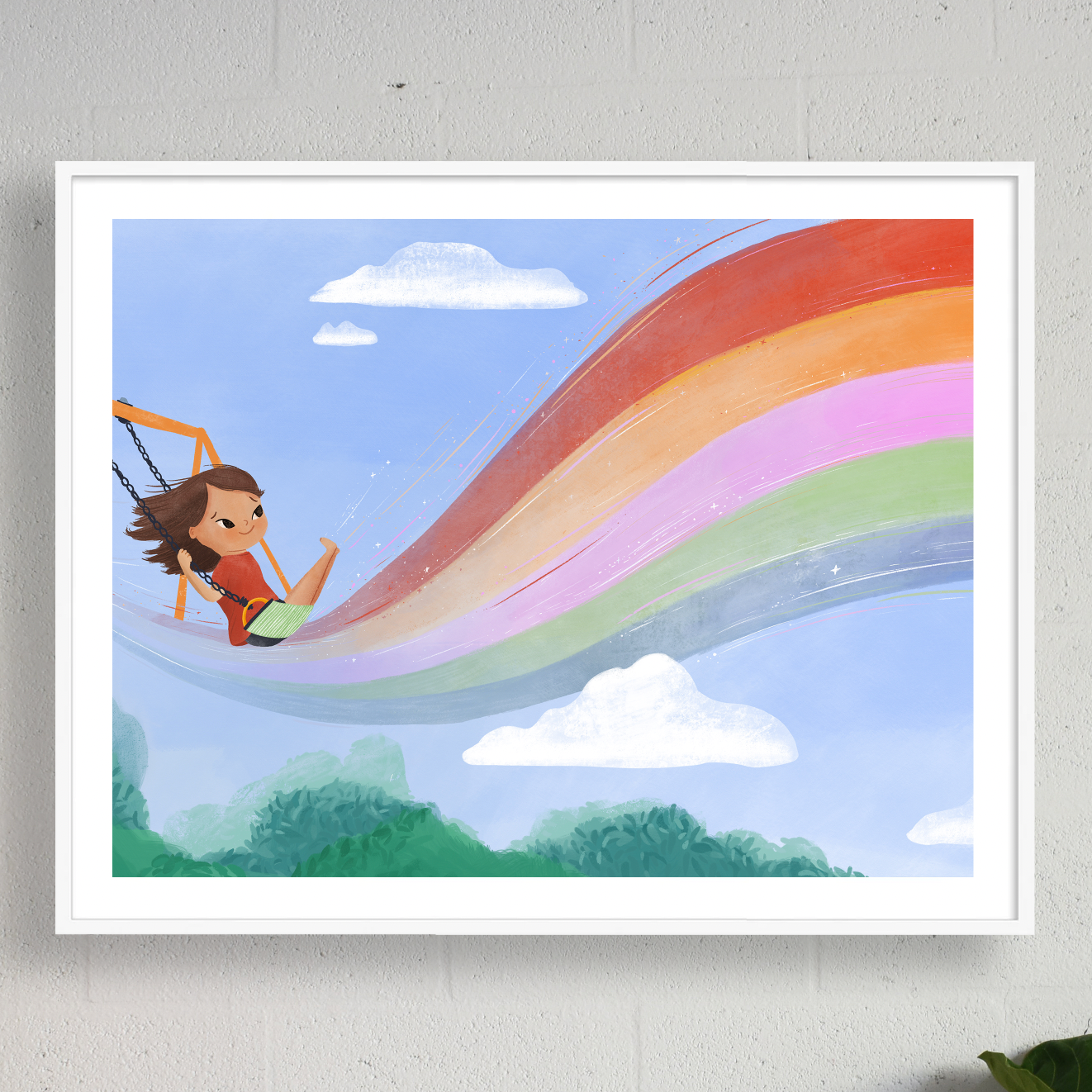 Rainbow swing - print